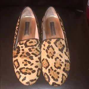 Steve Madden leopard loafers